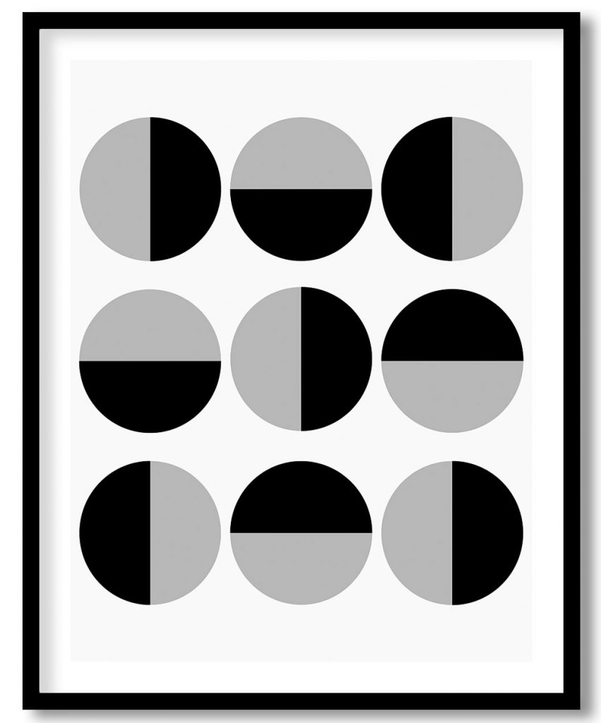 Geometrical moon phases