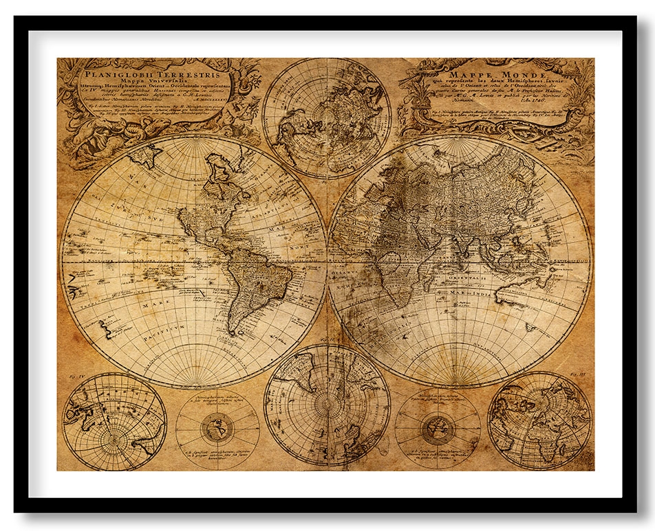 Vintage oldish map 1746