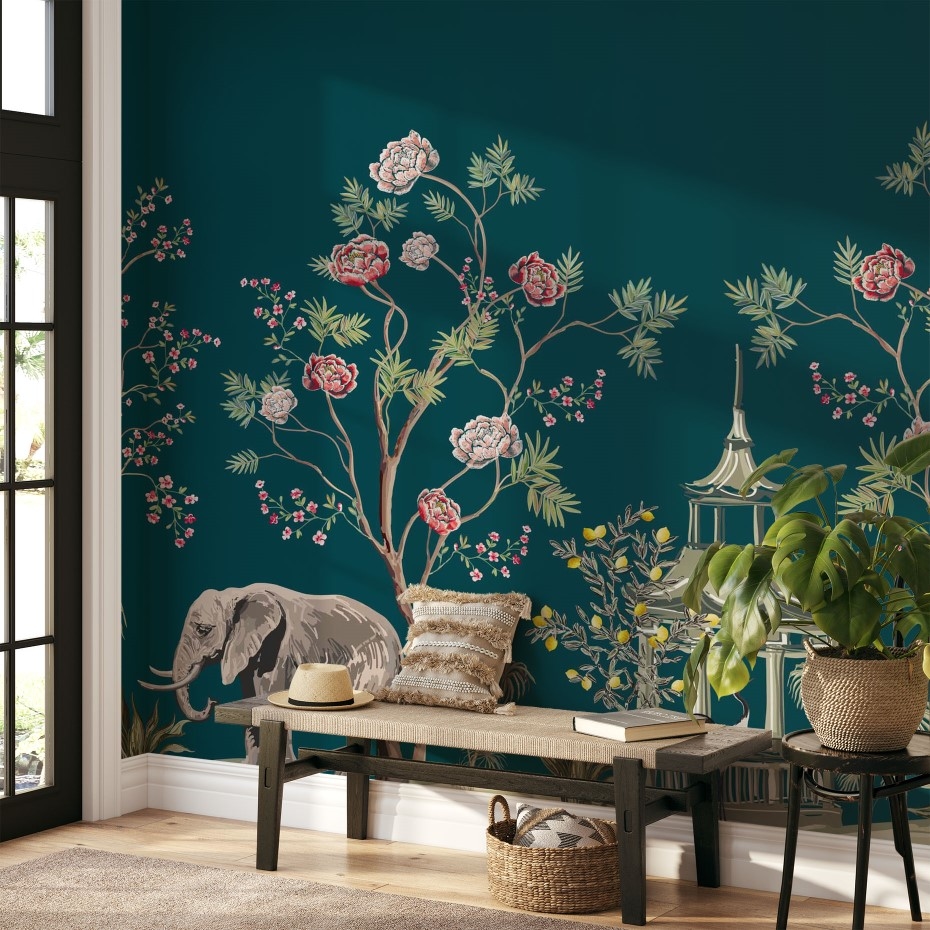 Elegant mughal garden landscape