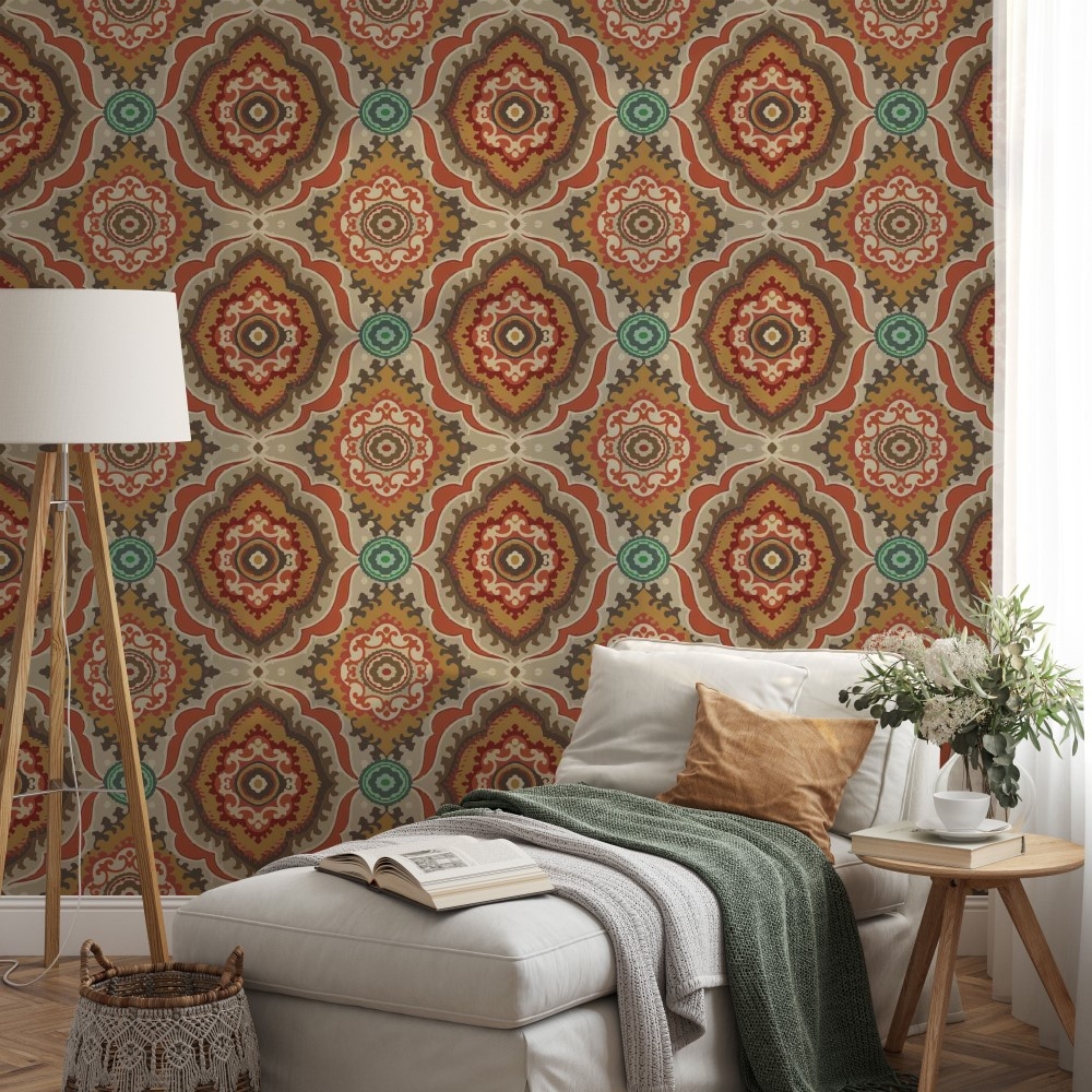 Mughal seamless boho elegant pattern