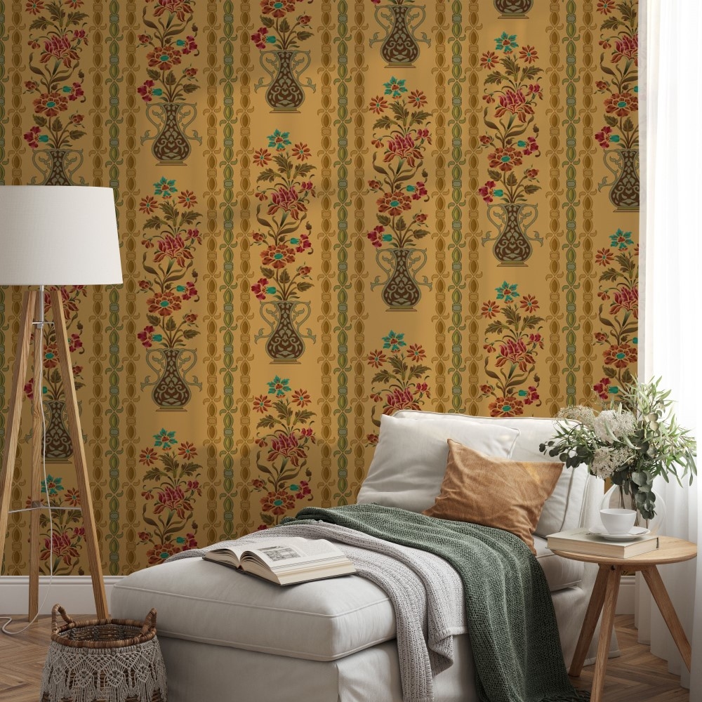 Mughal seamless texture floral pattern