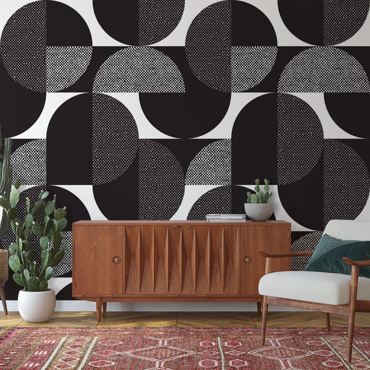Black and white geometric shapes