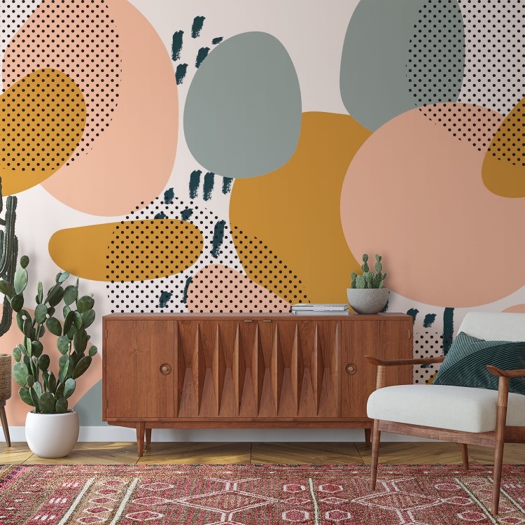 Trendy chromatic geometric shapes