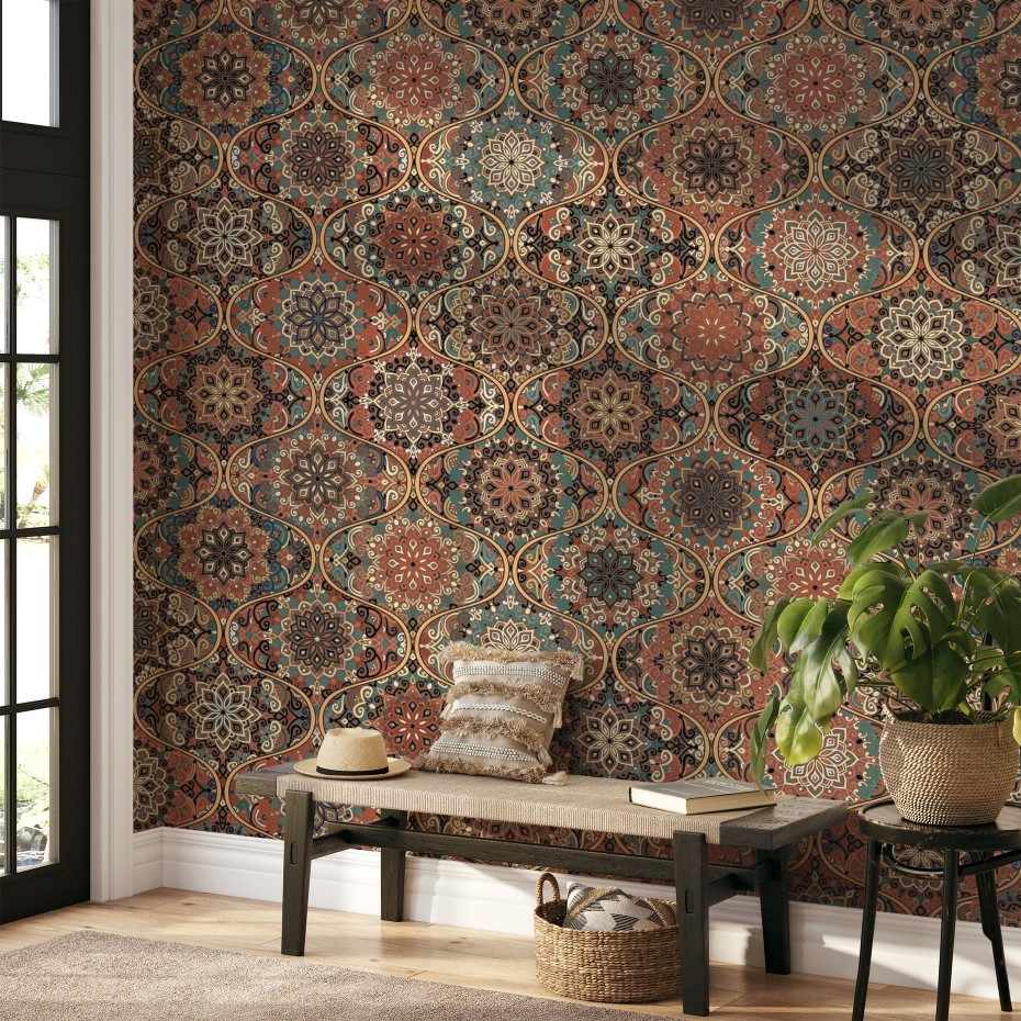 Boho intricate traditional mandala pattern