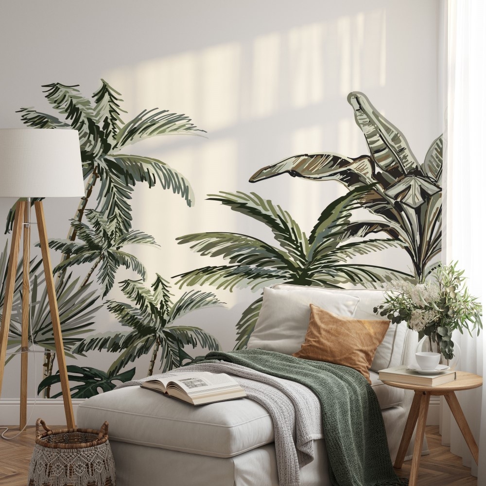 Landscape tropical leaves and trees