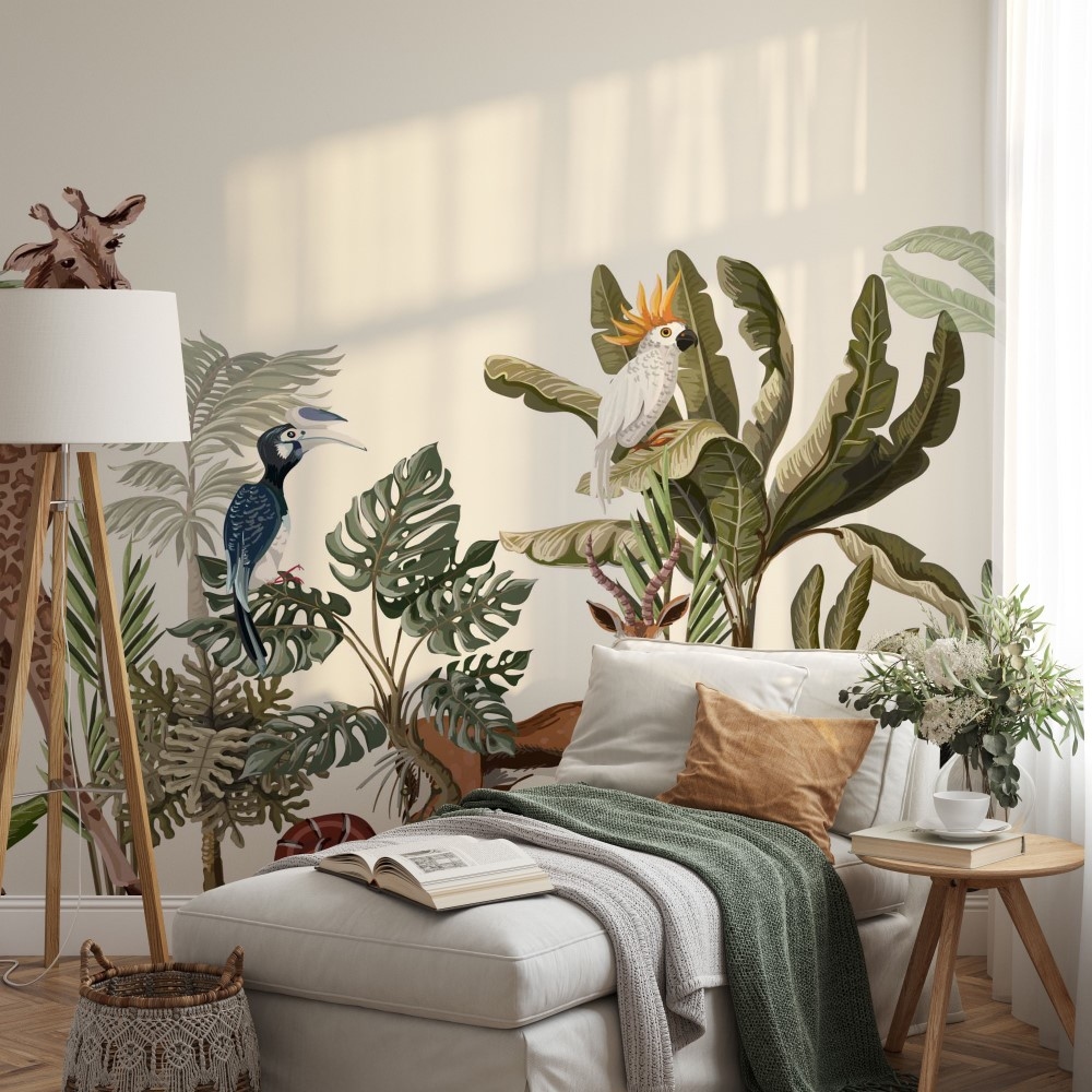 Tropical wildlife jungle