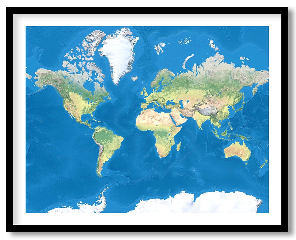 Geographical world map