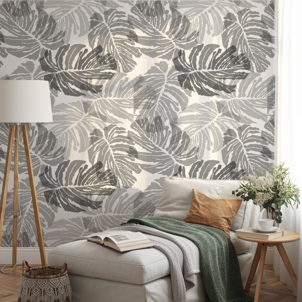 Monstera silhouette leaves