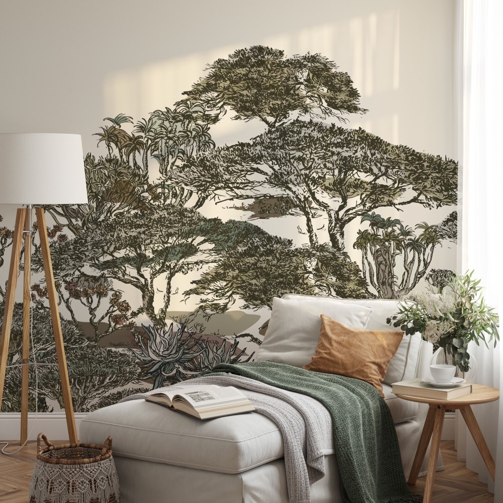 Vintage deep trees forest