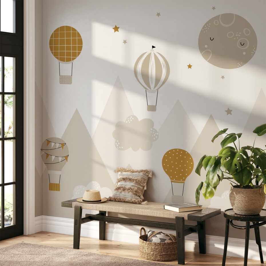 Kids scandinavian figurative landscape