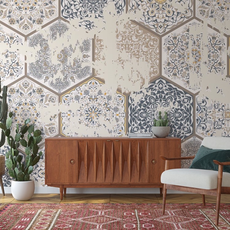 Abstract distressed pale grunge pattern