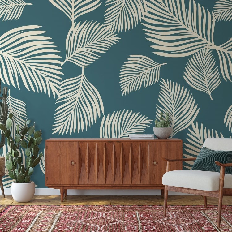 Glossy silhouettes leaves