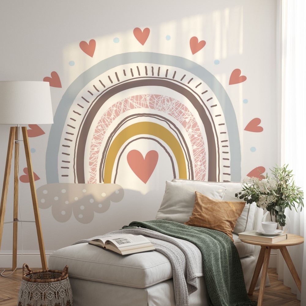 Vintage rainbow childish abstract