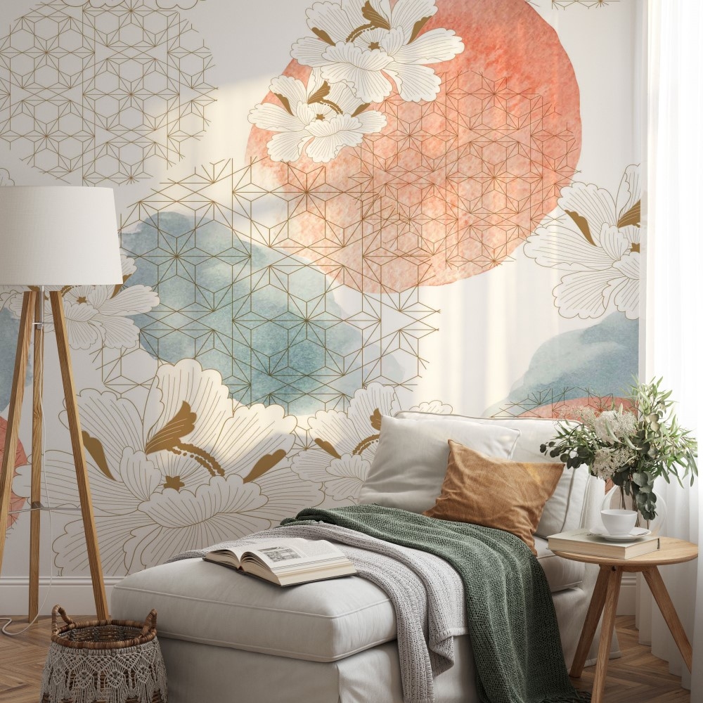 Vintage peony flower abstruse