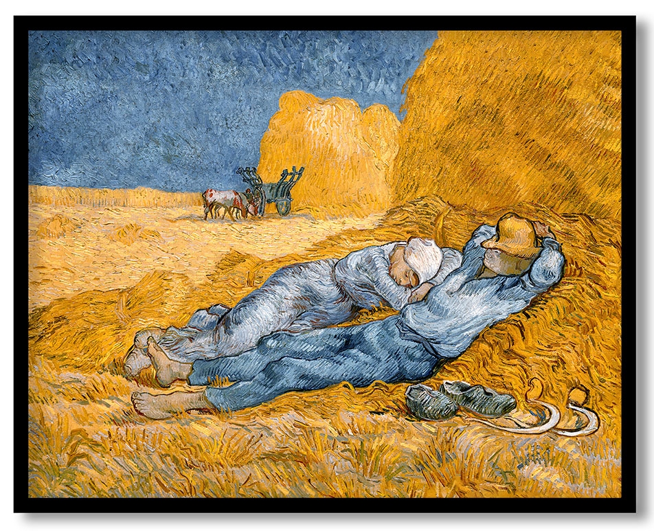 Rest from Work (after Millet) (La Sieste) by Vincent Van Gogh (1890)
