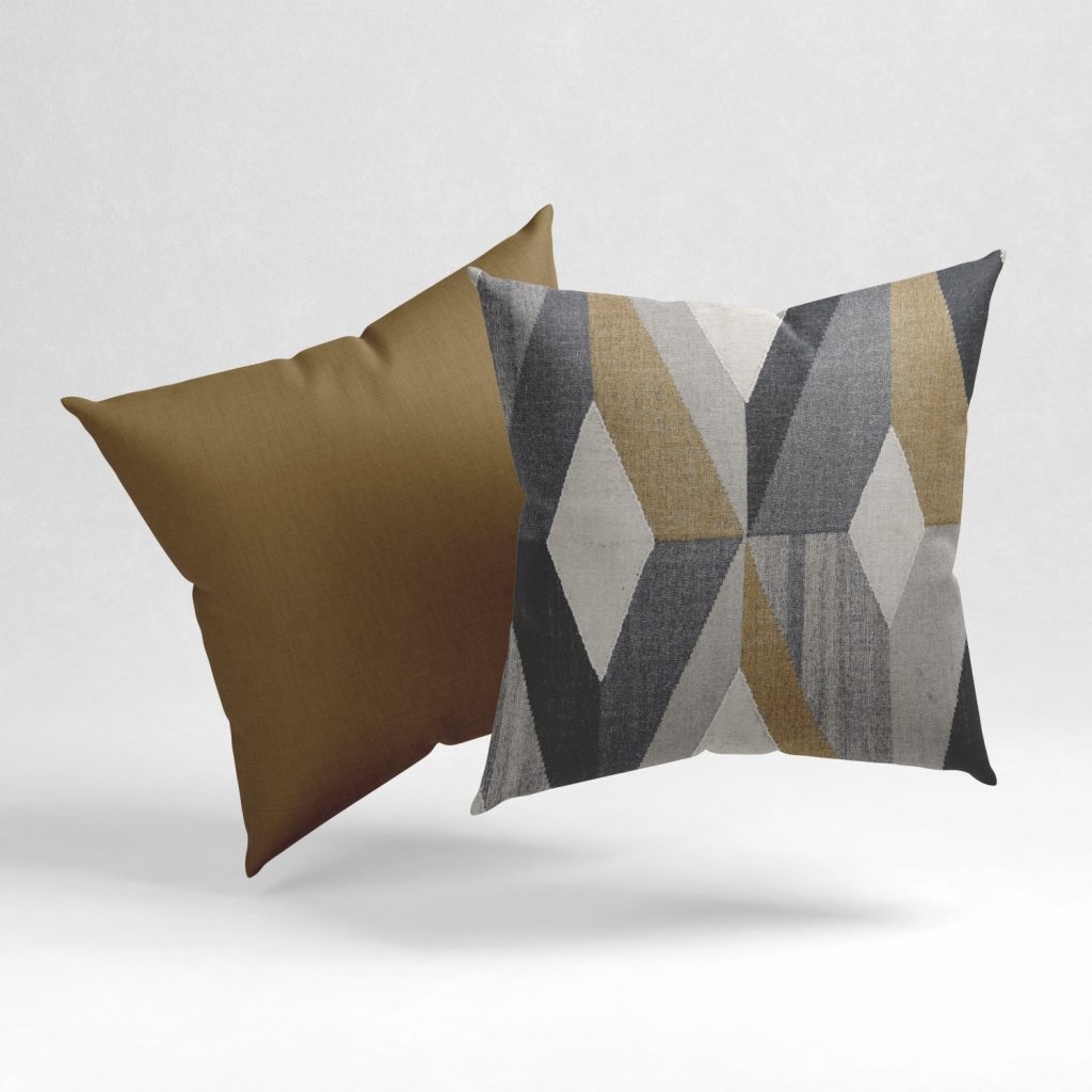 Set of 2 geometric pattern cushion cover
