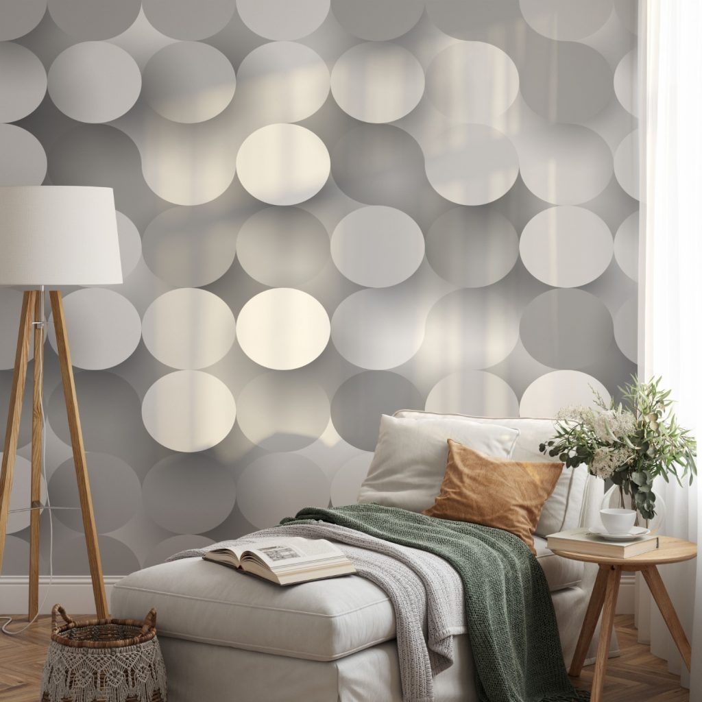 Flat grey circle pattern