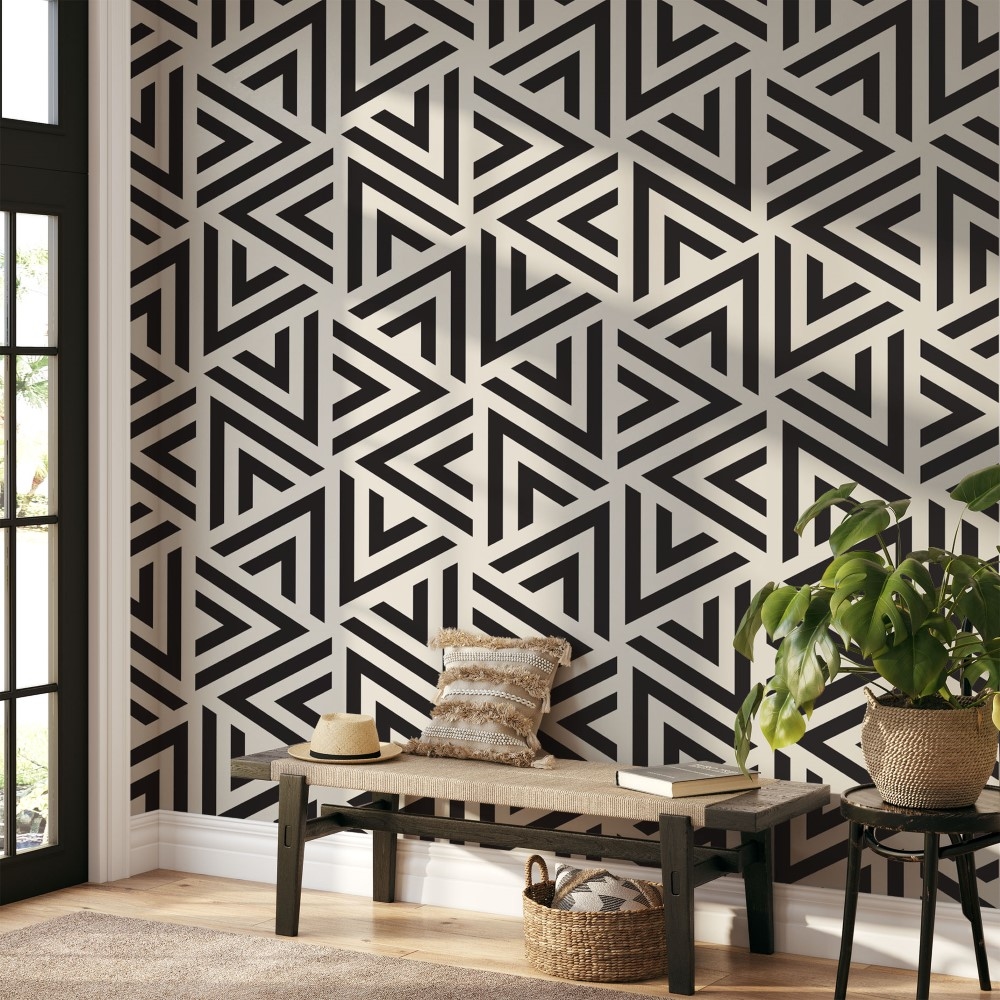 Repeating stripes triangles