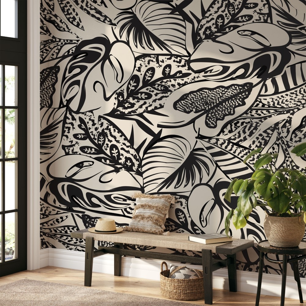 Tropical leaves pattern