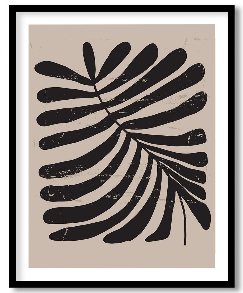 Abstract dark leaves I