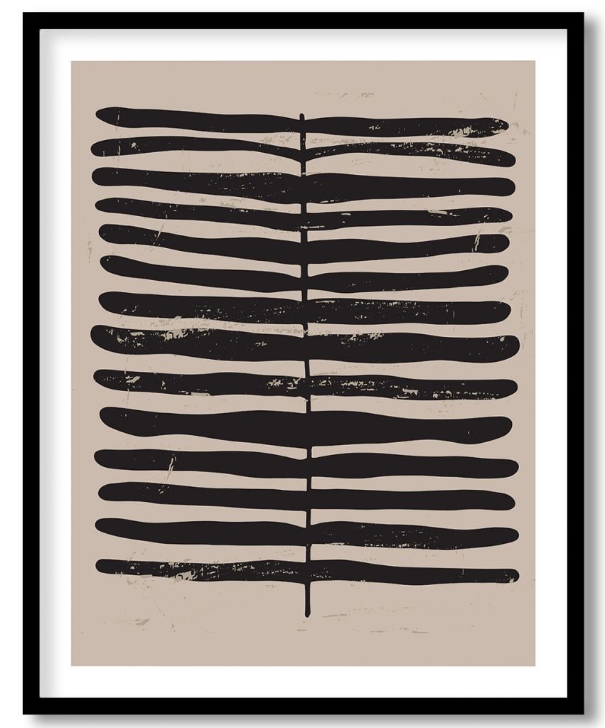 Abstract dark leaves II