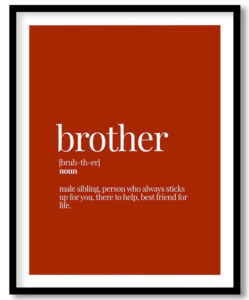 Brother - Funny Dictionary Definition, Rust Red