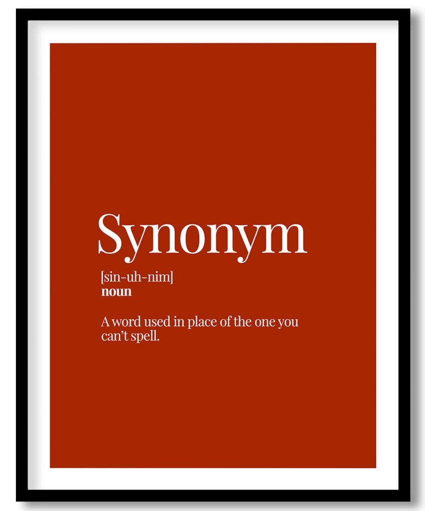 Synonym - Funny Dictionary Definition, Rust Red