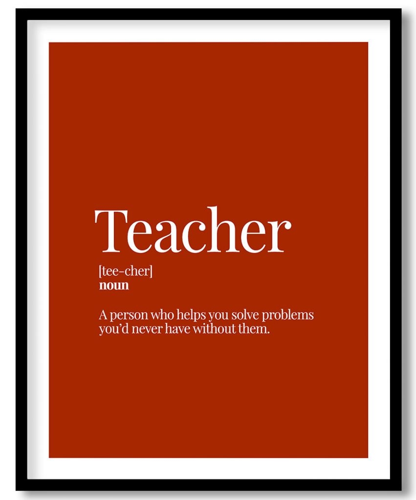 Teacher - Funny Dictionary Definition, Rust Red