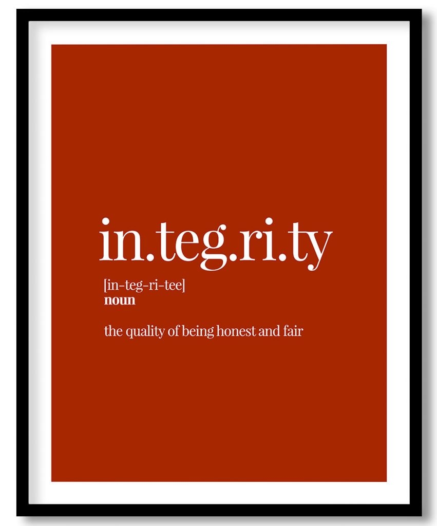 Integrity - Funny Dictionary Definition, Rust Red