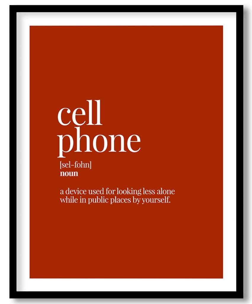Cell phone - Funny Dictionary Definition, Rust Red