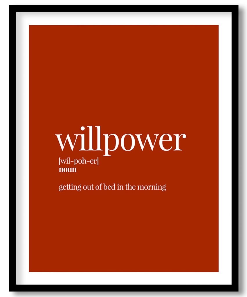 Willpower - Funny Dictionary Definition, Rust Red