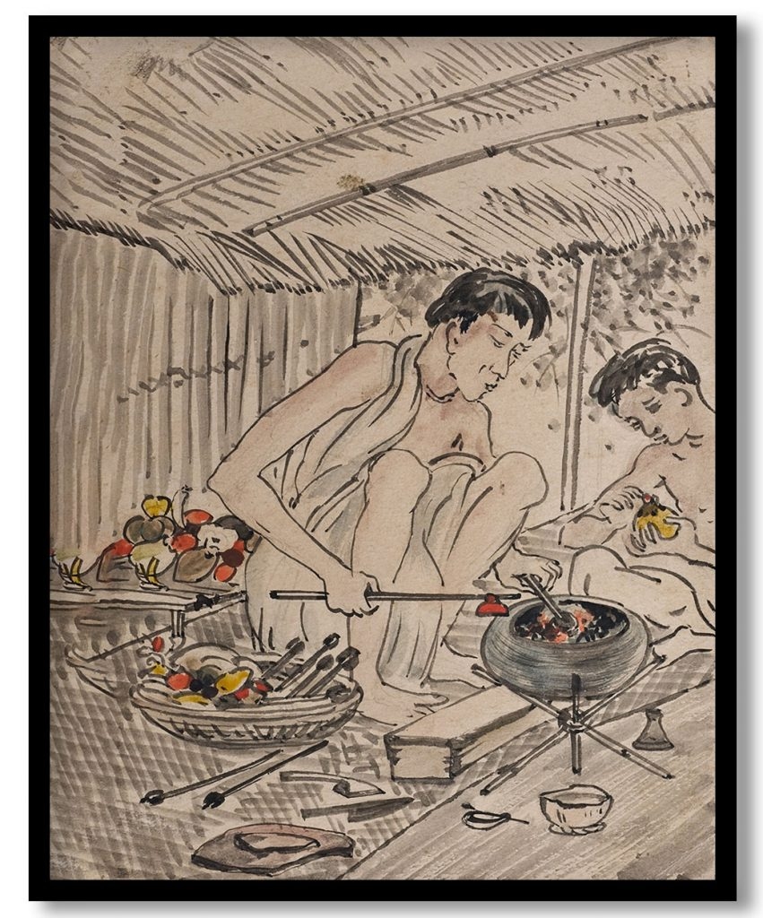 Blacksmith worker by Nandalal Bose