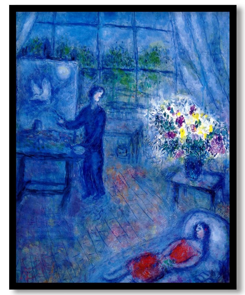 Artist and His Model by Marc Chagall (1973)