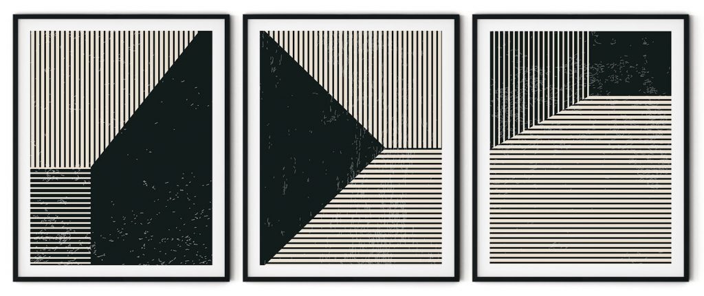 Set of 3 dark trendy composition #26