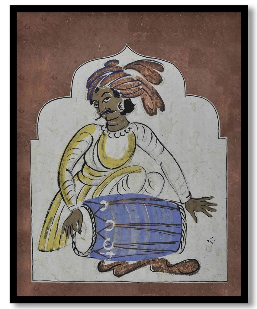 Dhol Wala by Nandalal Bose (1937)