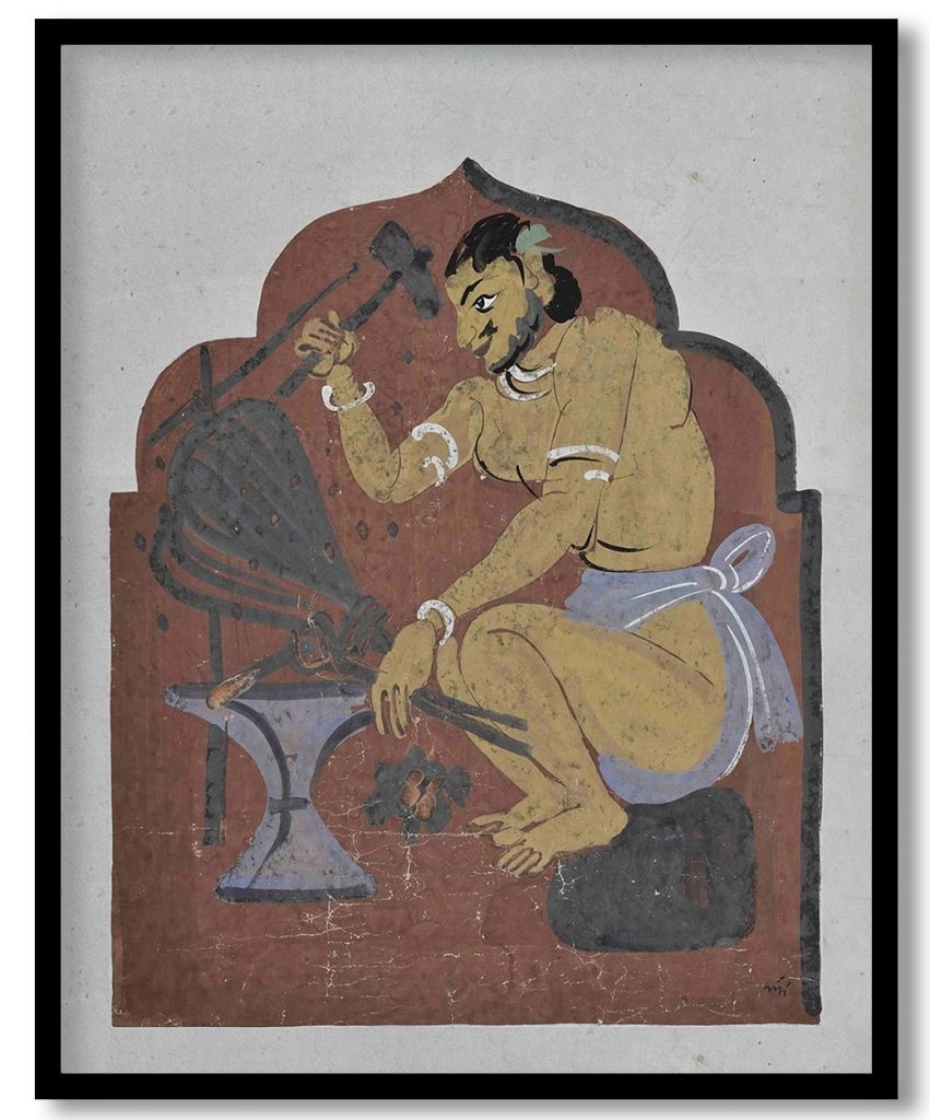 Blacksmith by Nandalal Bose (1937)