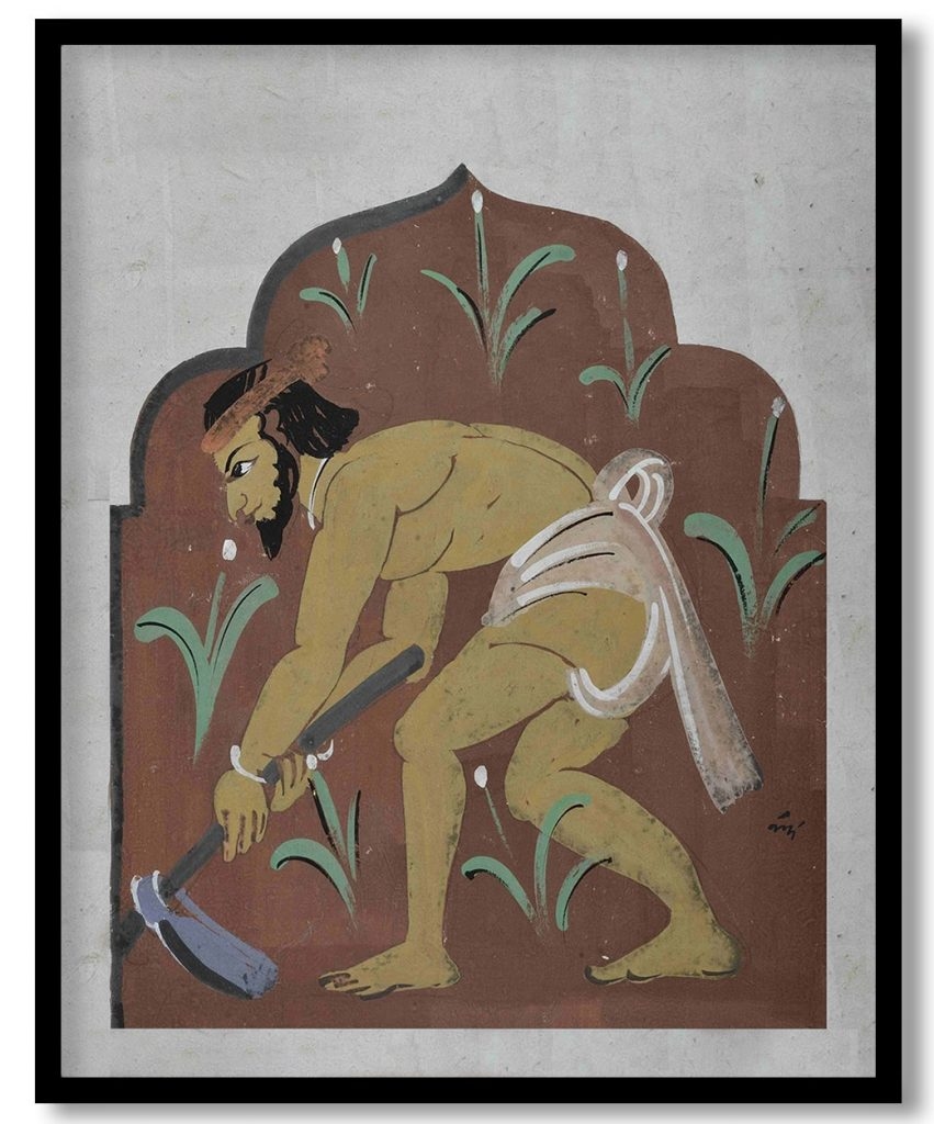 A gardener by Nandalal Bose (1937)