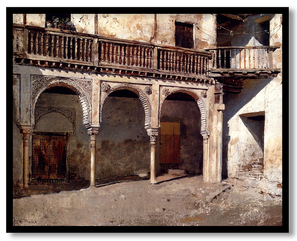 Granada Courtyard by Edwin Lord Weeks (Unknown)