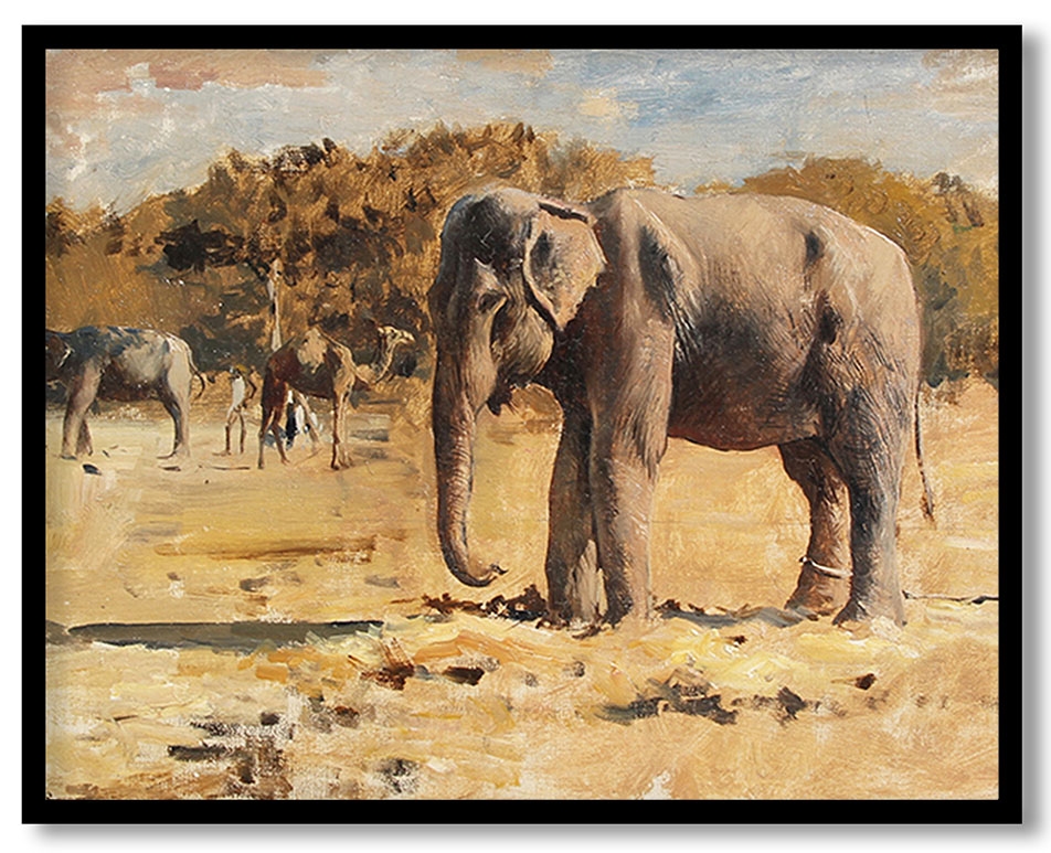 Elephants of Bekanir by Edwin Lord Weeks (Unknown)