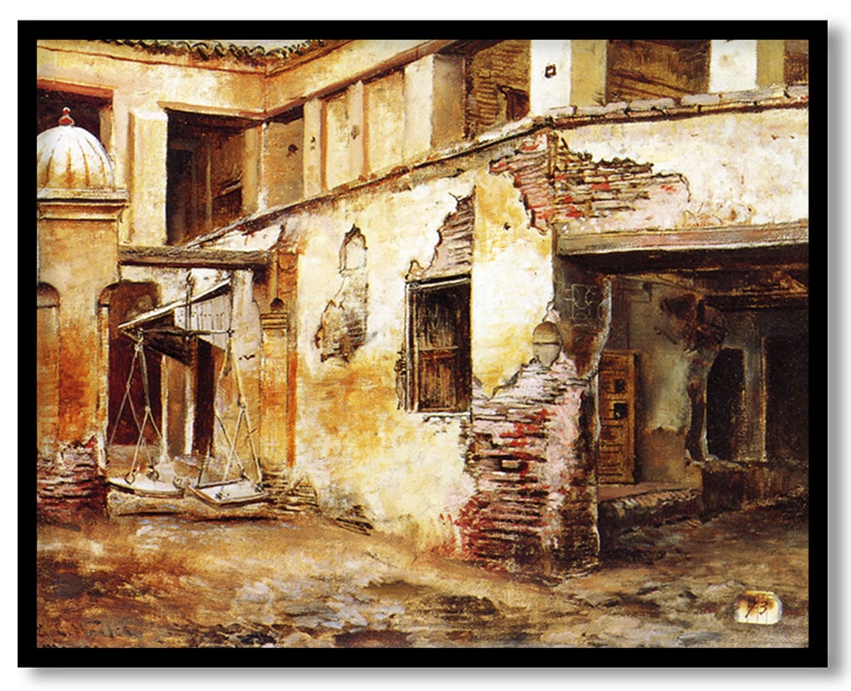 Courtyard in Morocco by Edwin Lord Weeks (Unknown)