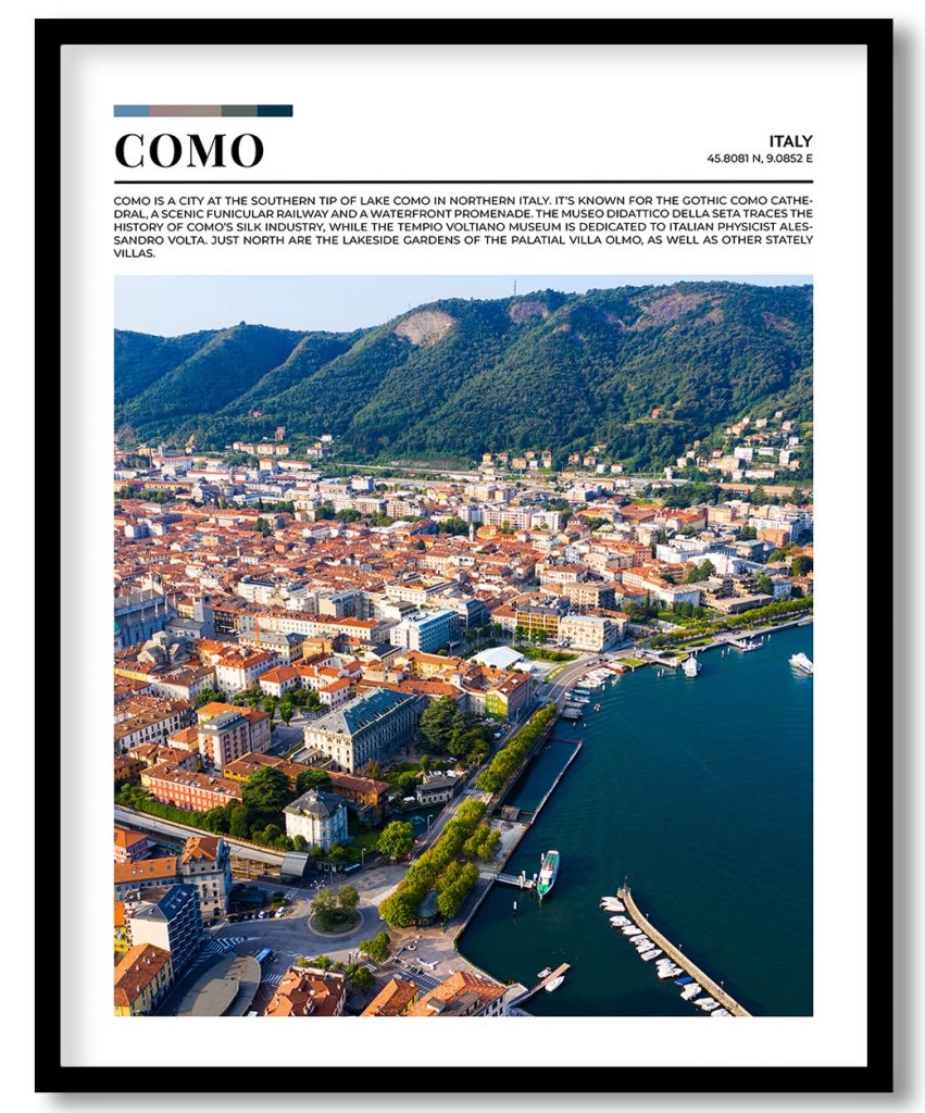 Como, Italy pantone poster