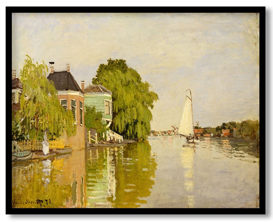 Houses on the Achterzaan by Claude Monet