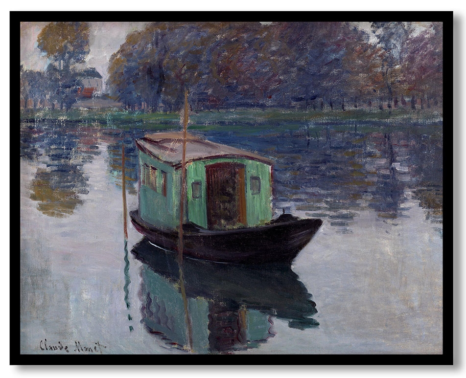 The Studio Boat by Claude Monet