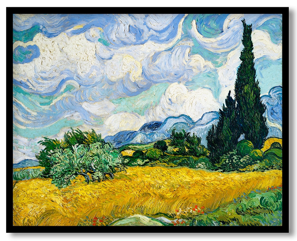 Wheat Field with Cypresses by Vincent van gogh