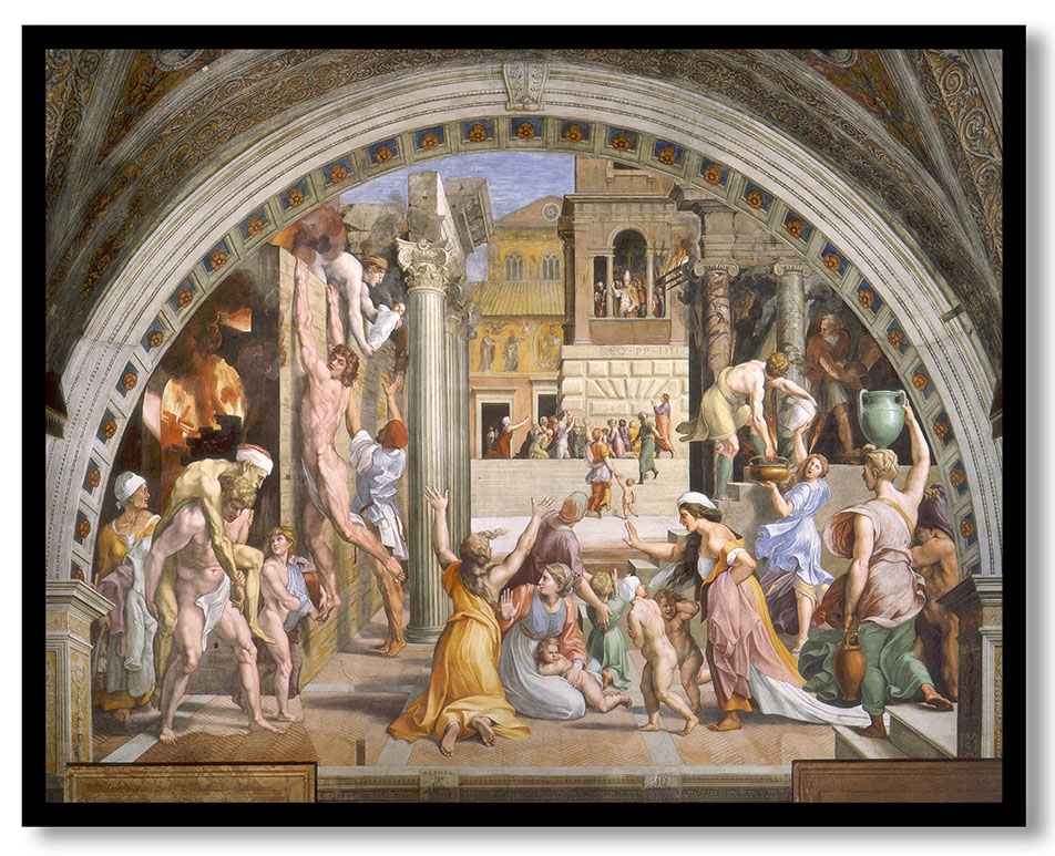 Fire in the Borgo by raphael