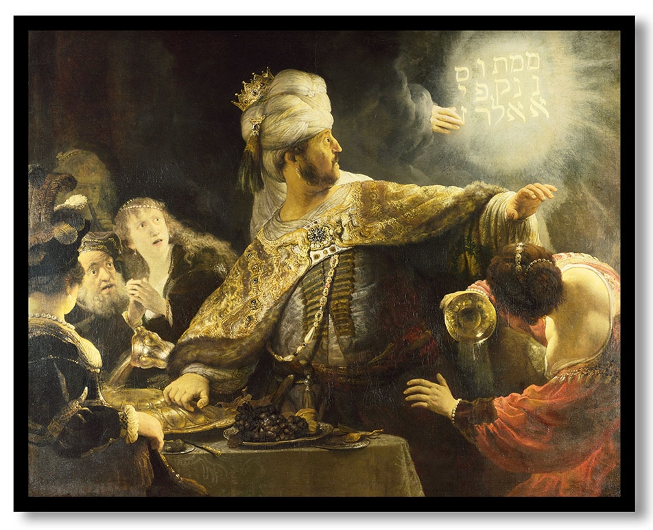 Belshazzar's feast by Rembrandt (1635)