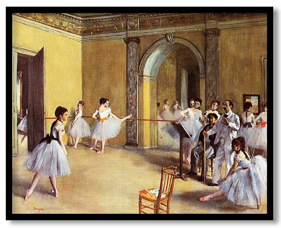 Dance class at the opera by Edgar Degas (1872)