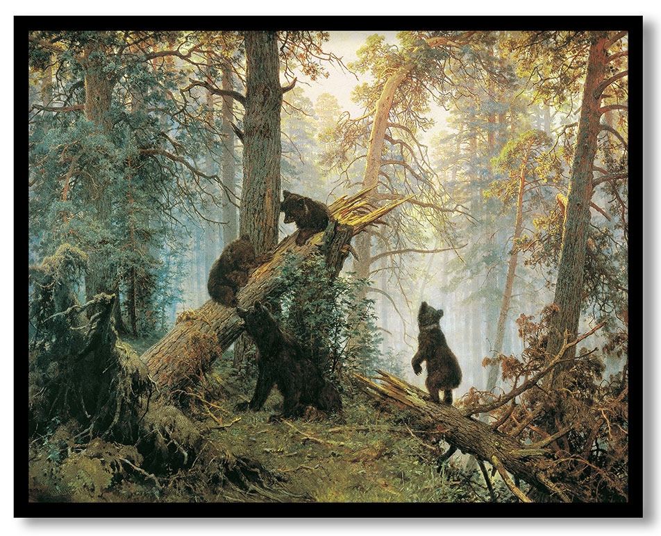 Morning in a pine forest by Ivan Shishkin (1889)