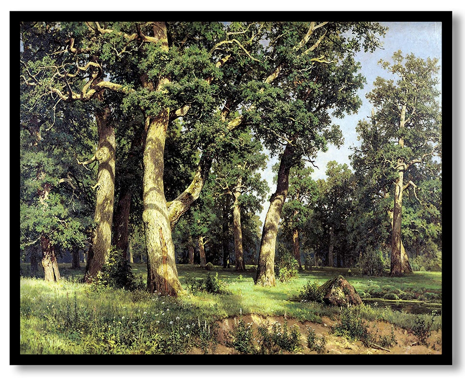 Oak grove by Ivan Shishkin (1887)