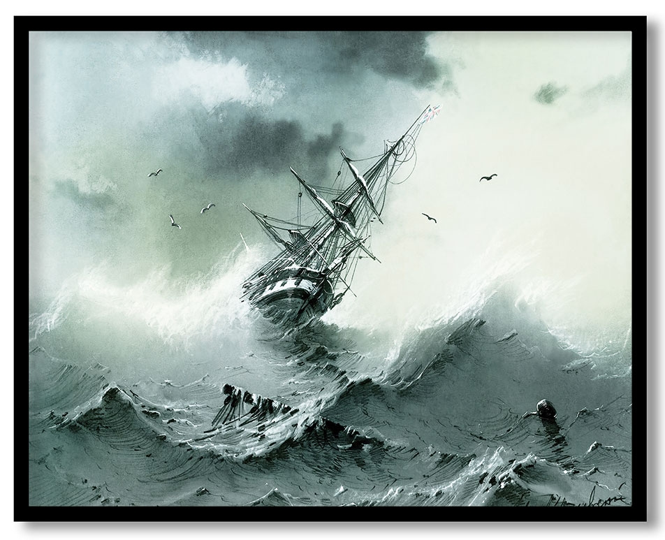 Shipwreck by Ivan Aivazovsky (1854)